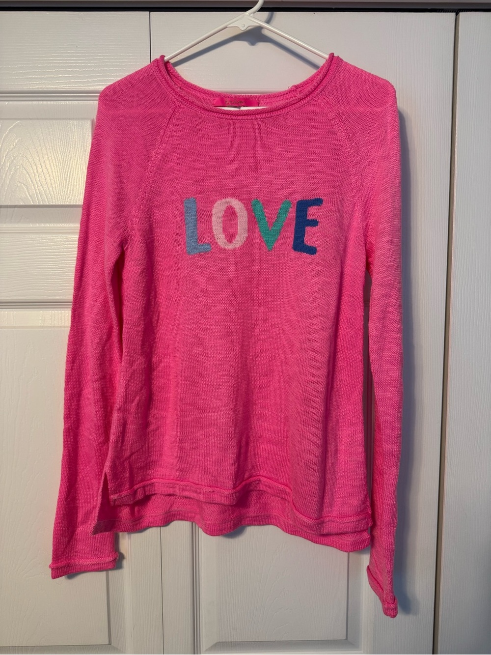 Lilly Pulitzer Hot Pink Long-Sleeve 'LOVE' Knit Top